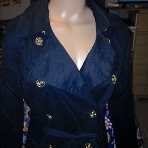 C WONDER TRENCH COAT MEDIUM NAVY PINK